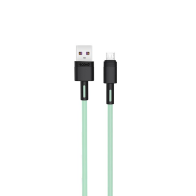USB kabal XO NB-Q166 USB - microUSB 1,0 m 5A green